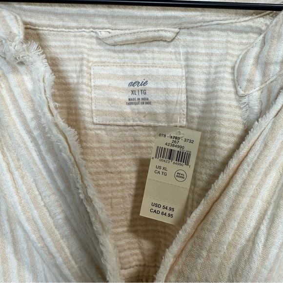 Aerie women's Daybreak coverup shirt size XL resortwear swim coverup beach NWT - Picture 7 of 15